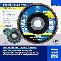 PFERD TOOLS POLIFAN-Z-Box – 10 x Fächerscheibe 125mm, Z60, 22,23 mm Bohrung, 69300935 – für hohe Zerspanungsleistung und solide Standzeit auf Stahl und Edelstahl (INOX) (Packung mit 2) – Ansicht 7