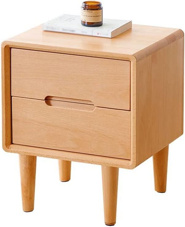 Nightstand Wooden Bedside Cabinet Storage Cabinet Modern Living Room Bedroom Bedside Drawer Small Cabinet Shelf Height 19.68 Inches Bedside End Table