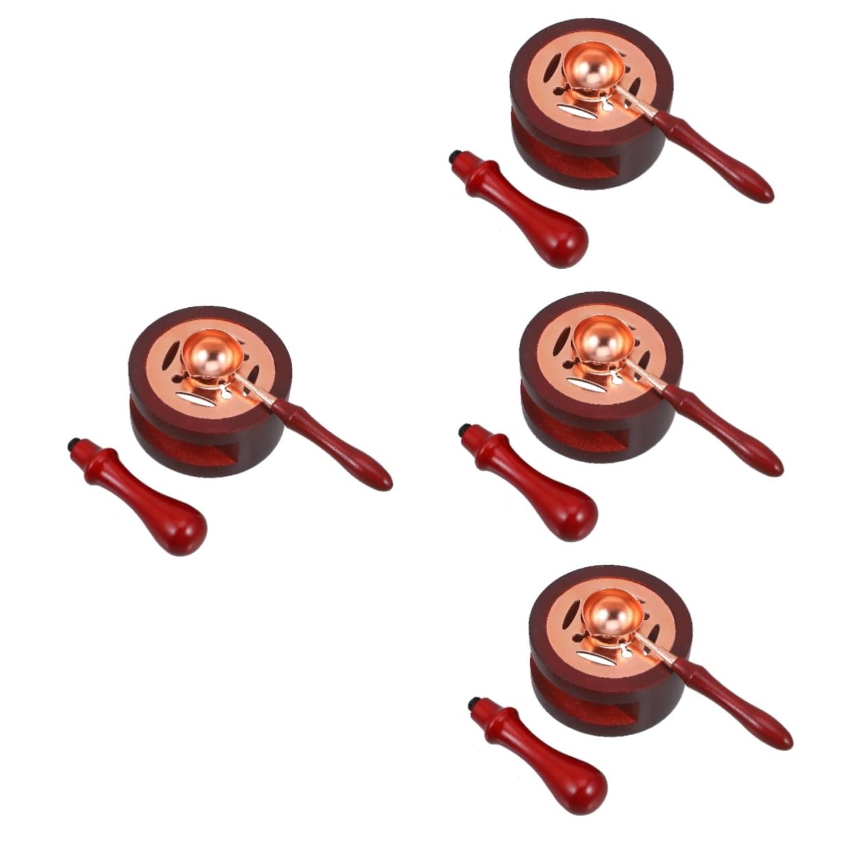 NUOBESTY 4ensembles Kit De Sceau Cire avec à Cire Spatule De Fusion Et Accessoires De Tampon Ensemble Pratique pour Et