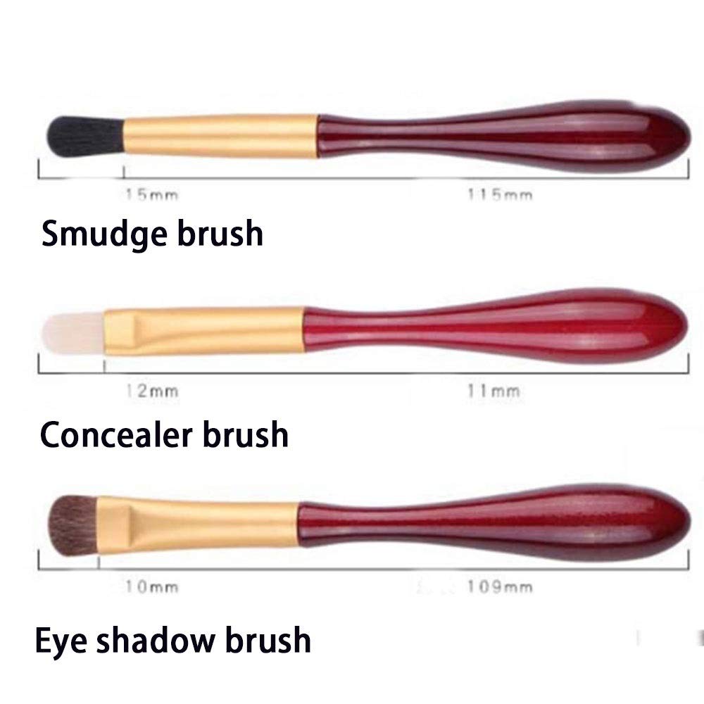 ZYFF huazhuangshua Pennello per Trucco, Otto Piccole Gocce Fondotinta per Pennelli Trucco, Set Completo Di Strumenti per La Bellezza Del Principiante Con Borsa Rossa Pennelli