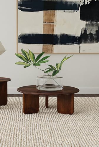 Dale Round Solid Mango Wood Coffee Table - Coaster Home Furnishings Brown