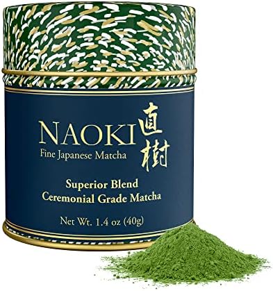 Naoki Matcha Superior Ceremonial Blend – Authentic Japanese First Harvest Ceremonial Grade Matcha Green Tea Powder from Uji, Kyoto (40g / 1.4oz)
