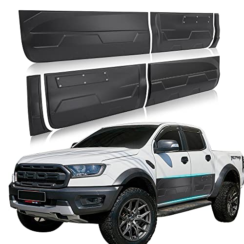 JHCHAN Protection De Hayon Avec LED Décorative Pour Ford Ranger 2012-2022 - Noir Mat - Wildtrak Raptor