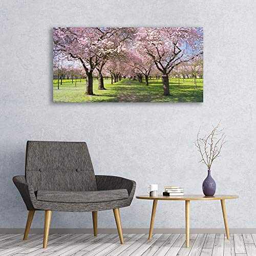 Toile nature arbres 120x60cm pour illuminer un mur sombre