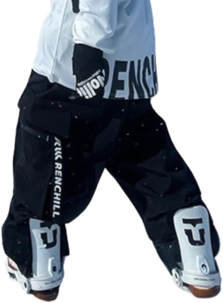 Baggy Skiing Pants for Men and Women Shell Ski Pants Loose Waterproof Snowboard Pant with Stretch Powder Skirt