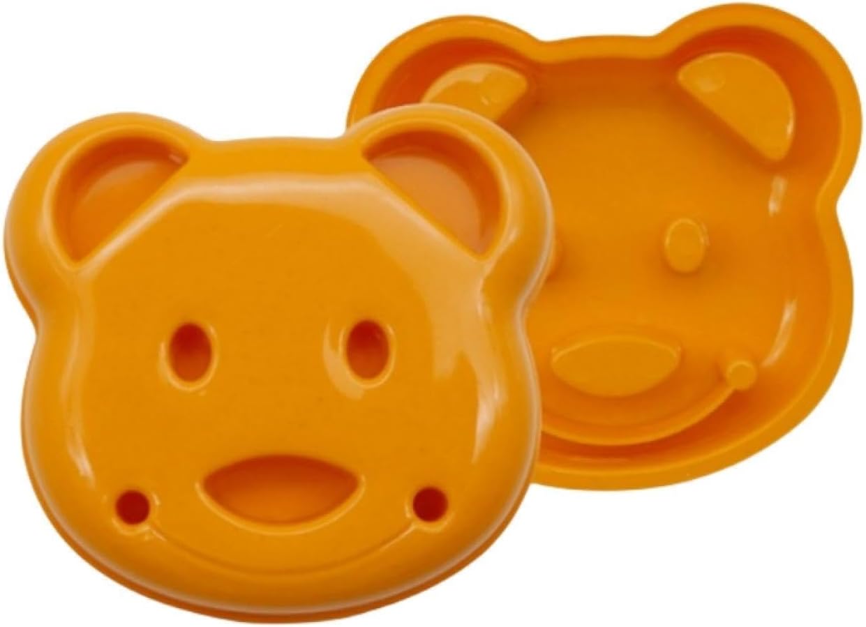Bear-Shaped Cartoon Toast Bento Cutter Bread Rice Ball DIY Tool Blue/177 (Colour: Yellow) (Orange)
