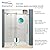 Transolid TPBT608010C-T-CB Teegan Plus 56.5-59 in. W x 80 in. H Semi-Frameless Sliding Barn Shower Door with Fixed Panel in Champagne Bronze with Clear Glass and Turin Handles