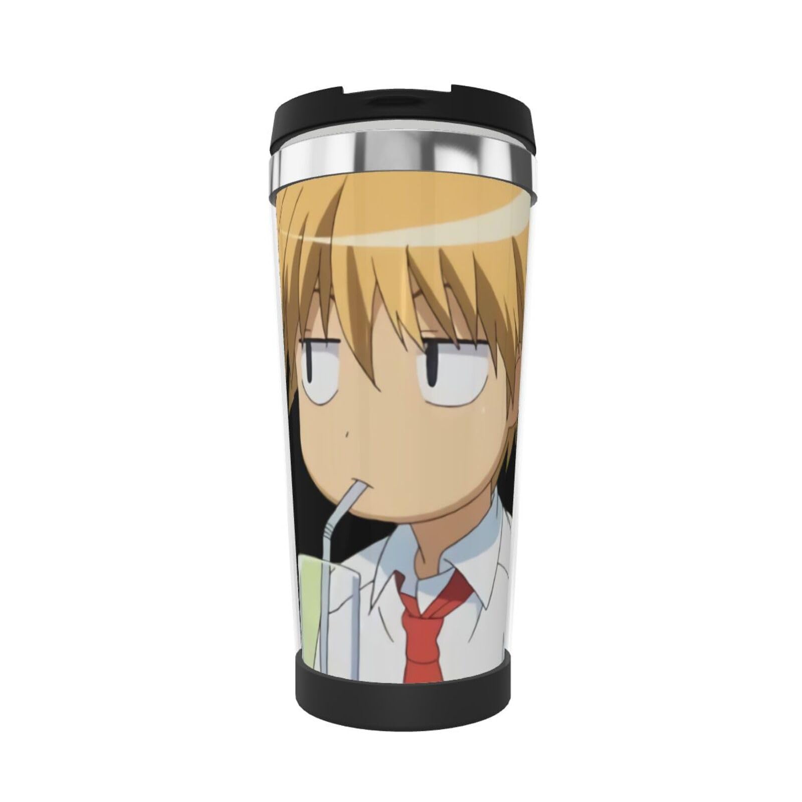 Anime Maid Sama Takumi Usui Coffee Cup With Lids Double Insulated Travel Mugs for Sport Outdoor Indoor 14 OZ