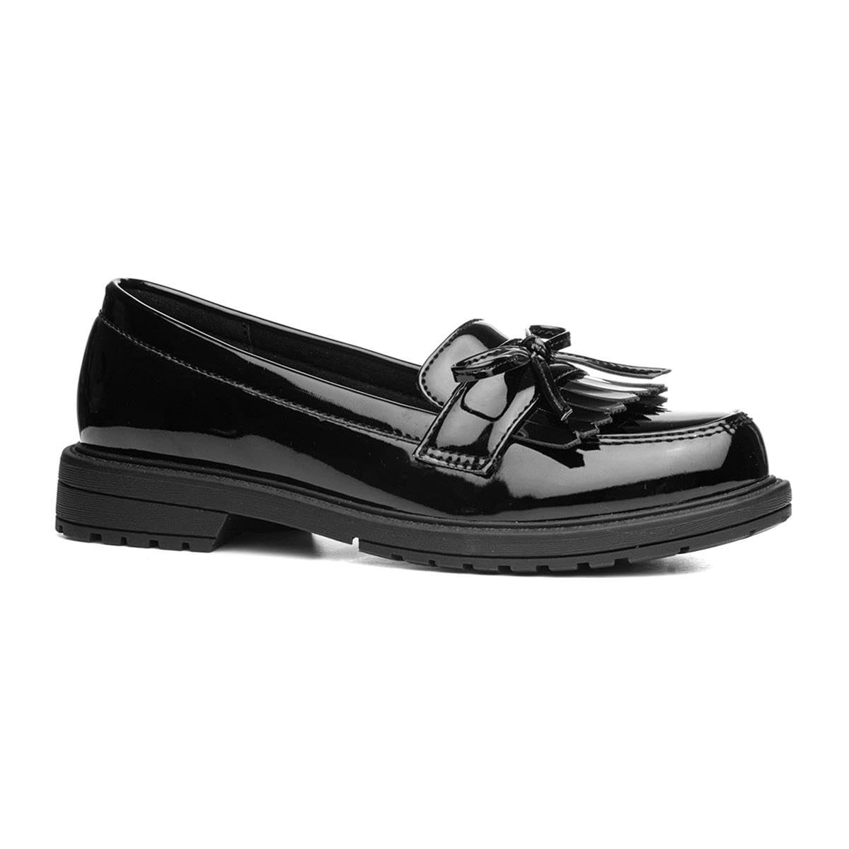 Lilley Girls Black Patent Bow Loafer Shoe — view 8