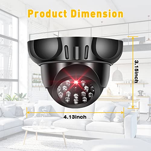 BNT Dummy Security Camera, Fake Security Camera with One Red LED Light, Built-in a Light Sensor, for Home and Businesses Indoor Outdoor (4pack) - Thumbnail 7