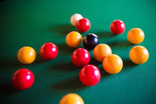 TGA Sports Billiard Balls Pool Ball Set (2-1/4 Inch Red &Yellow)