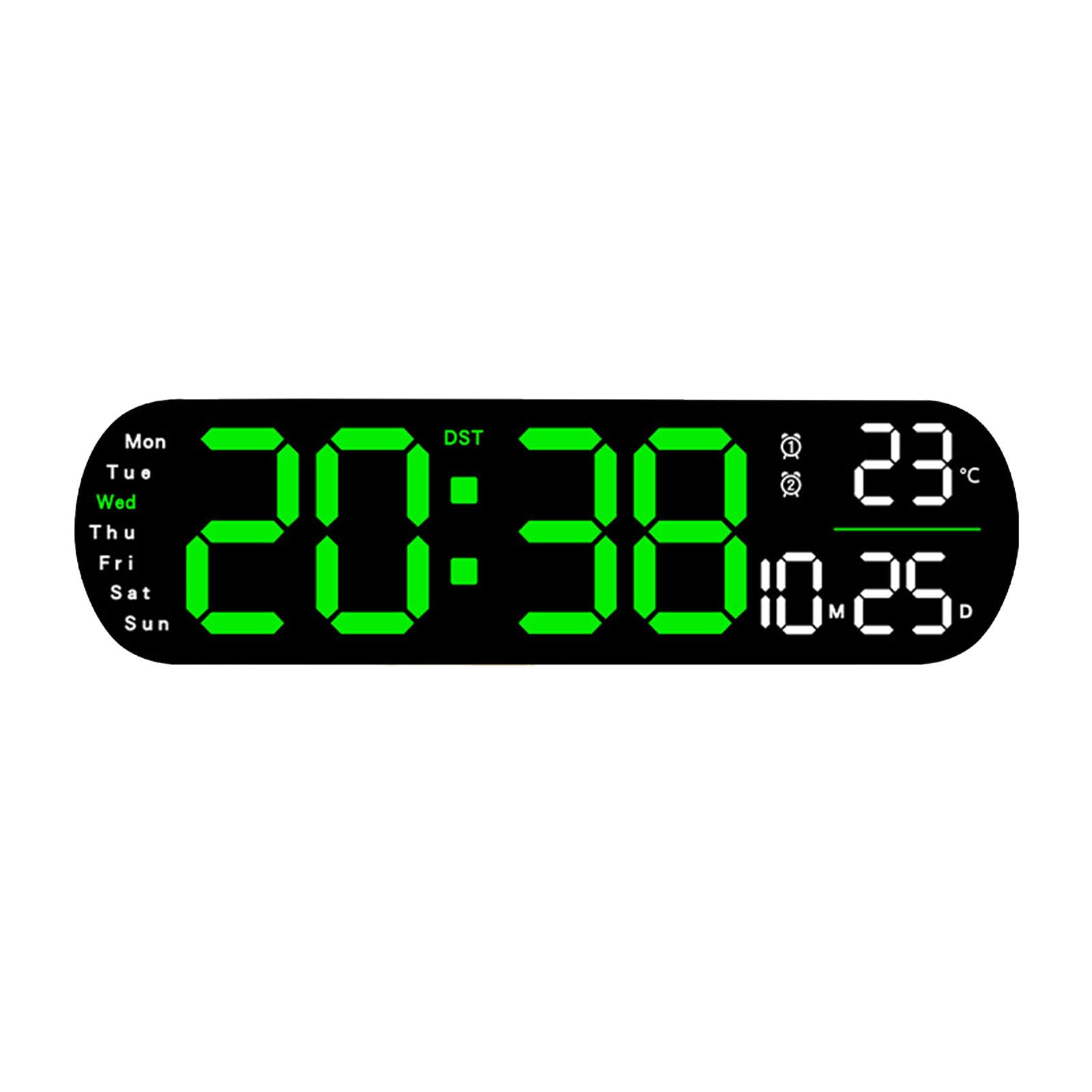 Elnwnnkc LED Digital Alarm Clock with Date, Temperature, and Brightness Essential for Home and Bedroom Alarm Clock