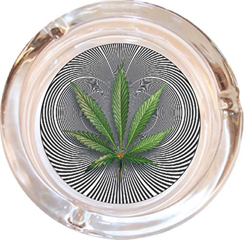 Optical Leaf Glass Ashtray - 4