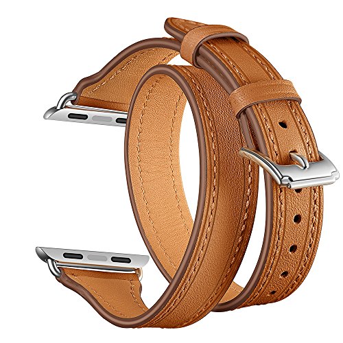 Maxjoy Compatible With Apple Watch Band, 42Mm 44Mm 45Mm 49Mm Watch Bands Soft Leather Strap Replacement Wristband Compatible With Apple Iwatch Se Ultra Series 8 7 6 5 4 3 2 1 Sport Edition, Brown #TOP6