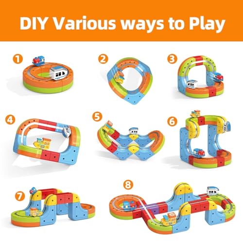 Image of Magnetic Train Track Set for Kids | Anti Gravity Vertical Climb Train Toy with a Rechargeable Trains | STEM Building Toy for Boys & Girls | Birthday Gift (26) | Anti Gravity Vertical Climb, Rechargeable Trains, STEM Building Toy, Boys & Girls