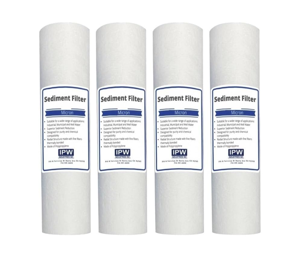 IPW Industries IncCompatible to 9-7/8" Purtrex Sediment Depth Filter - 5 Mic (PX05-9 7/8) 93023 - Pack of 4