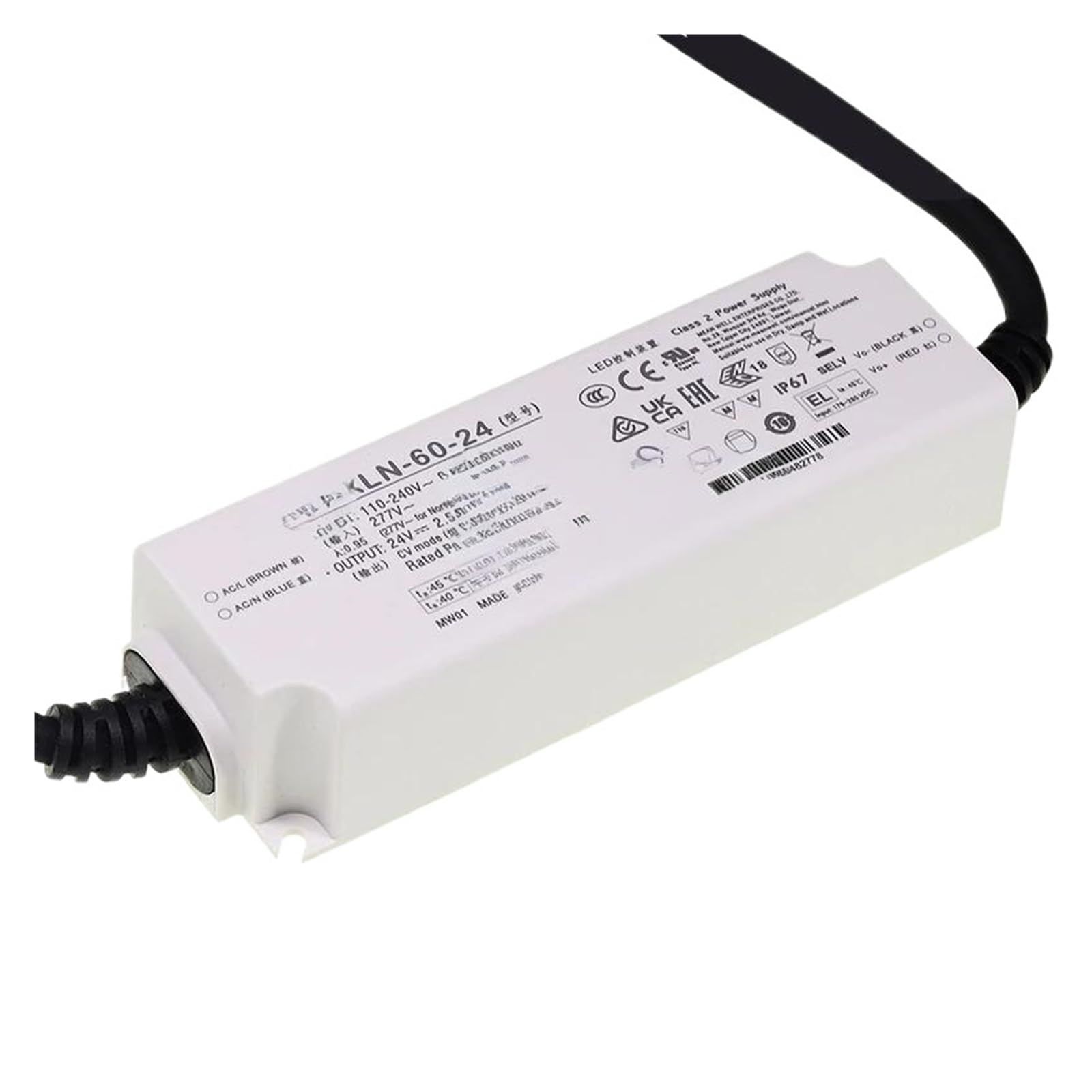 Alimentation à découpage XLN-60-24 tension constante pour bandeaux LED et automates