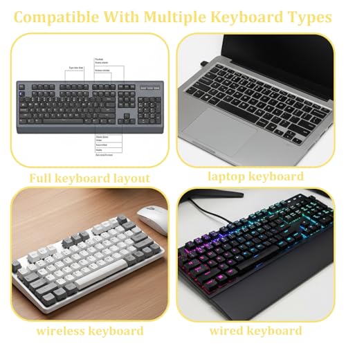 2 piezas calcomanías para teclado con letras grandes en inglés miniatura 5