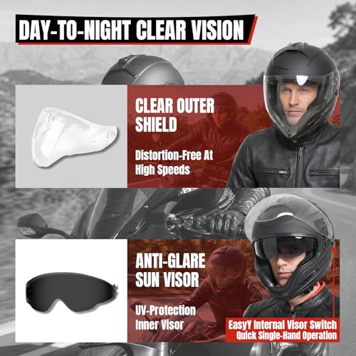 Favoto Full Face Motorcycle Helmet