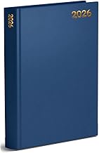 Orbitron 2026 Diary A4 A5 A6 Week To View And Day A Page Dated From January 2026 To December 2026 Hardback Full Year Diary (Saturday Sunday Share Page) (A5 Day A Page, Blue)