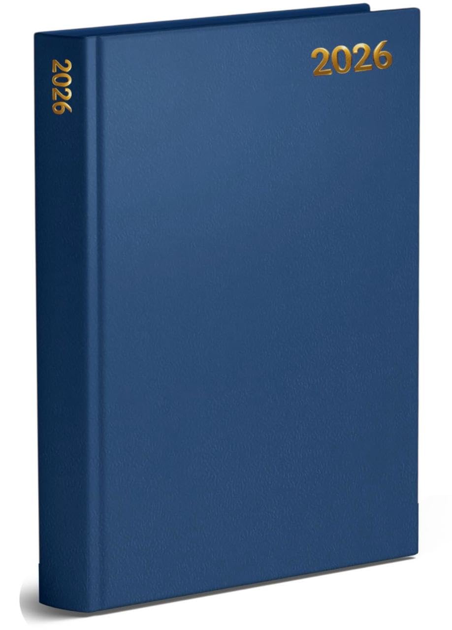 Orbitron 2026 Diary A4 A5 A6 Week To View And Day A Page Dated From January 2026 To December 2026 Hardback Full Year Diary (Saturday Sunday Share Page) (A4 Day A Page, Blue)