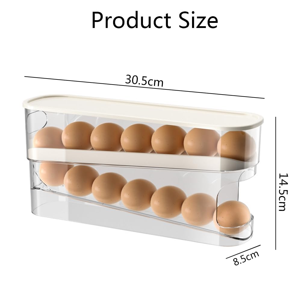 Portauova Frigorifero Con Data - Scatola Organizzata Per 20 Uova, Base Impilabile E Antiscivolo - Foto 10