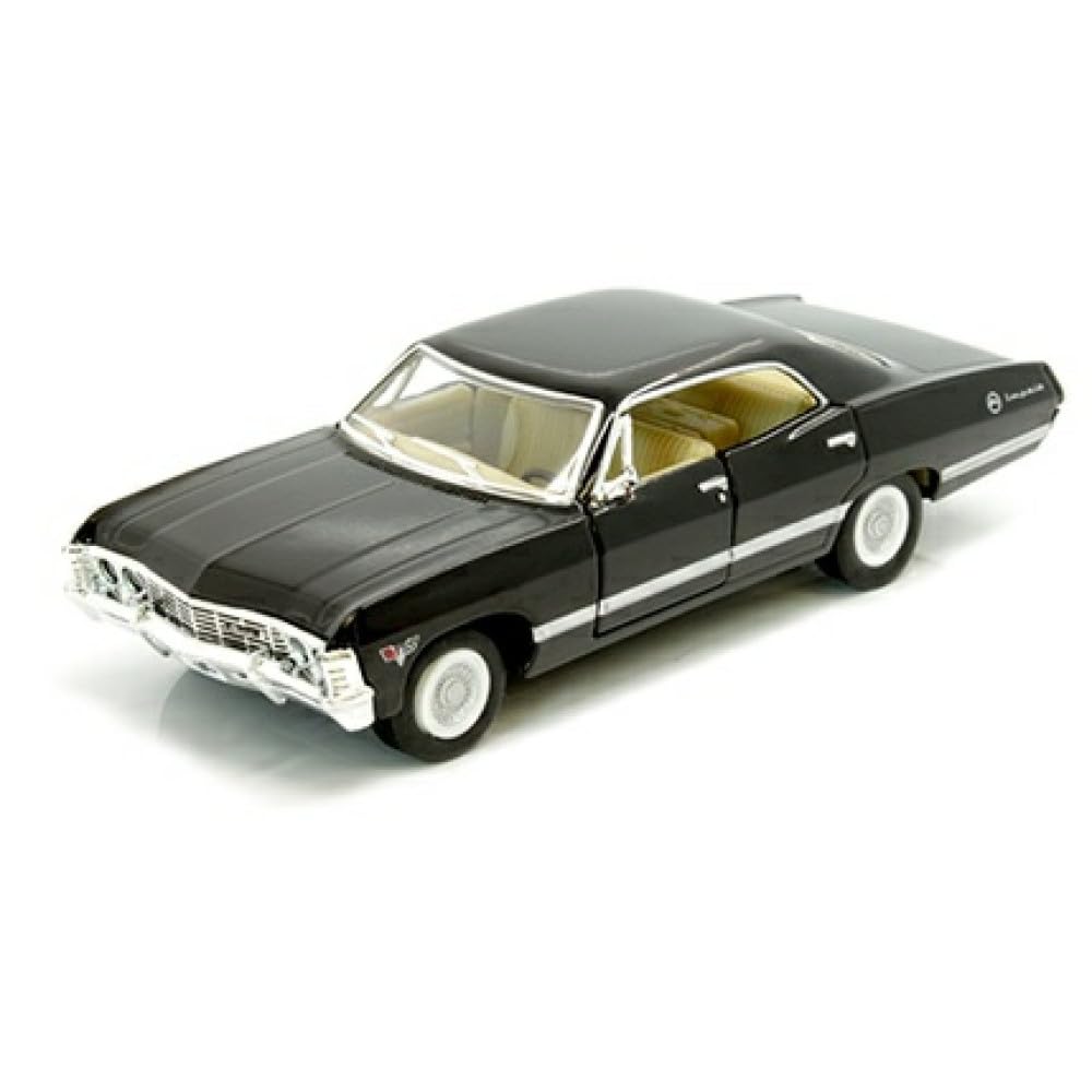 KT5418WBK 1:36 1967 CHEVY IMPALA 4-DOOR BLACK. TV SERIES LOOK-A-LIKE Car Model Replica