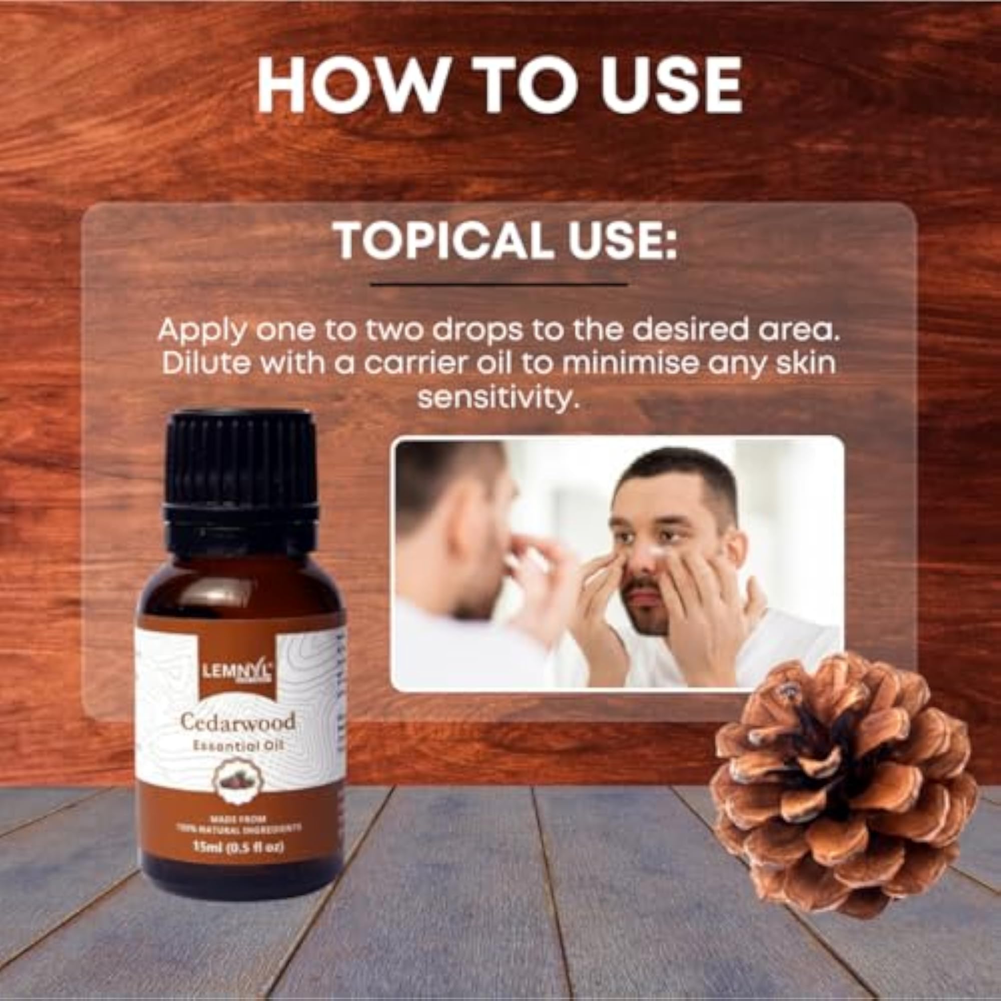 Cedarwood Essential Oil, Pure & Natural