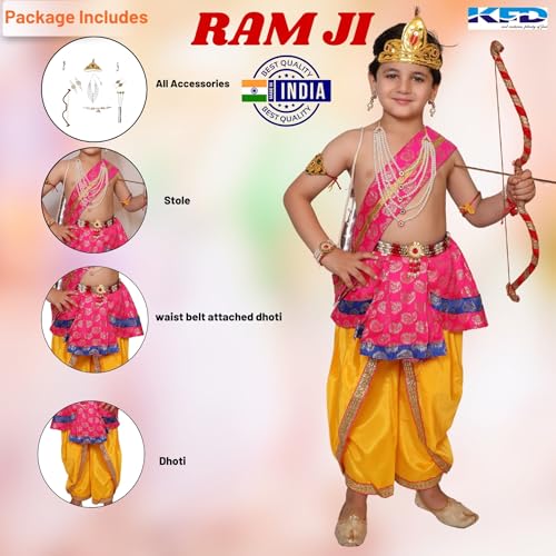 Image of Kaku Fancy Dresses Ram Costume for Kids Infant Baby Ram Dress for Boys with Accessories