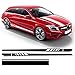 ZZMOQ pour Mercedes Benz CLA Classe CLA 45 AMG C117 X117 W117 C118 X118, décalcomanie de Capot de Voiture Rayures latérales Jupe Autocollant   Accessoires