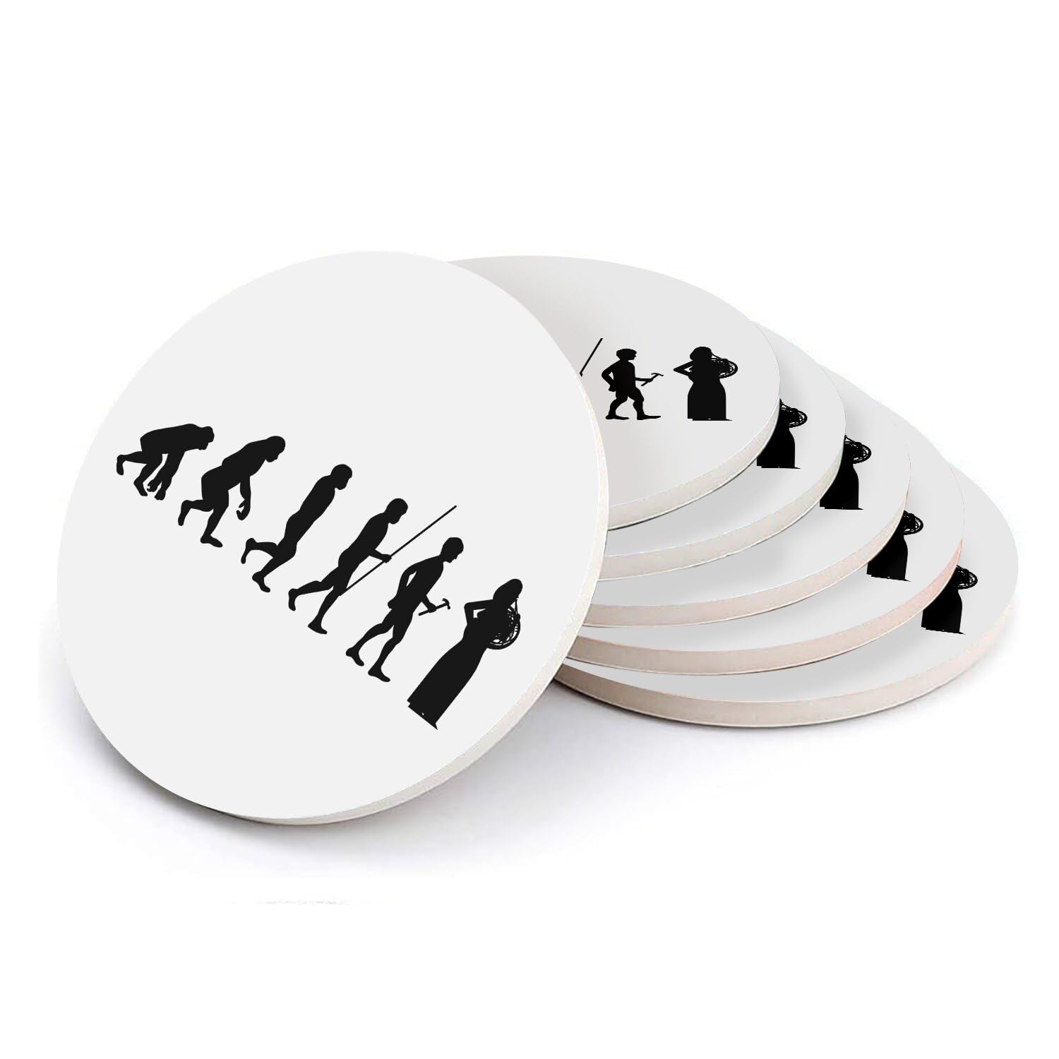 Sous verre ronds en céramique musique lot de 6 dessous de verre 108mm