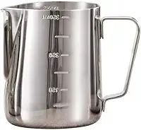 Jarra de Leite Yardwe 350 ml Prata Espumador de Leite Aço Inoxidável Barista