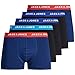 Jack & Jones JacLee Trunks 5 Pack Bóxer, Azul (Surf The Web...