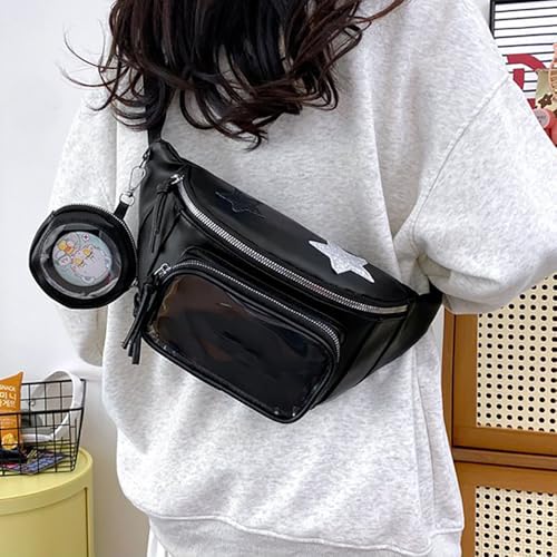 Elallin Ita Bag Crossbody Chest Pack Shoulder Sling Bag with Button Organizer for Badge Pins Display Men Women4