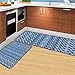 Produktbild OPLJ Küchenteppich Anti-Rutsch-Badezimmer Bodenmatte Wasseraufnahme Küchenteppich Balkon Tisch Stuhl Schlafzimmer Teppiche Bodenmatte A2 40x60cm + 40x120cm