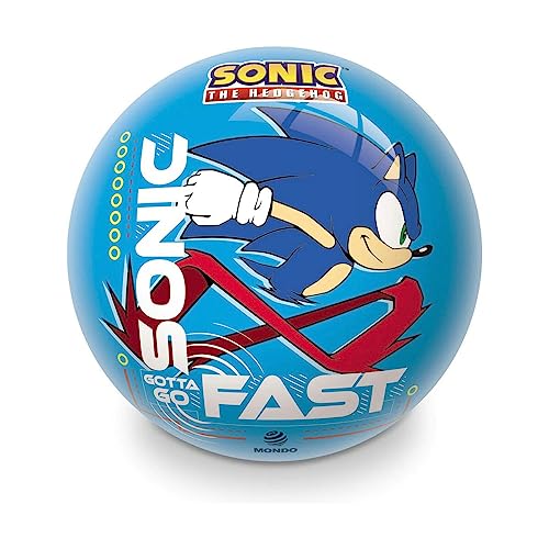 Mondo 502487, 26070 Pallone BIO Sonic 23 CM Unisex Niños, Multicolor, Talla Única