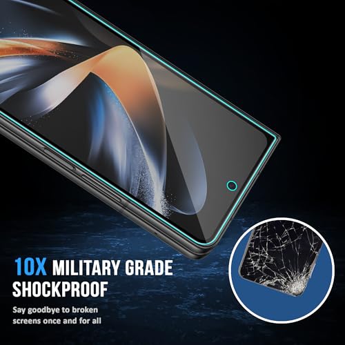 Image of ArmourPro Anti-Glare Matte Tempered Glass for Samsung Galaxy Z Fold 4, Pack of 2, Anti Fingerprint Screen Protector, 9H Scratch Resistant, Smooth Touch, Full Edge to Edge Coverage