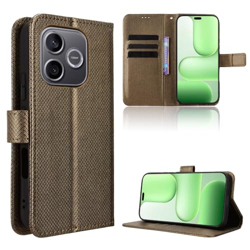 �X�}�z�P�[�X �Ή��@�� for Realme Note 80 PU���U�[�� �t���b�v�X�^���h�t�� �E�H���b�g�^ �J�[�h�X���b�g�t�� �}�O�l�b�g�J�� �X�}�z�P�[�X Brown