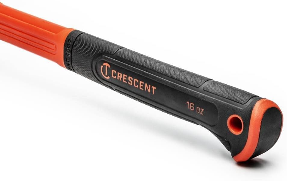 Crescent Fiberglass General Purpose Hammer - Claw Hammer with Magnetic Nail Starter & Vibeguard Technology - Premium Hand Tool - 16 oz - CHFGP16