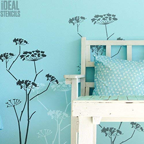 Wild Fennel silhouette stencil | Reusable Home Wall Decor, Art & Craft Stencil | Paint Walls Fabrics & Furniture (Multipack - all 3 sizes)