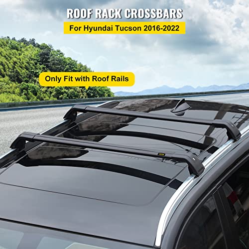 Bestauto Cross Bar Roof Racks For Hyundai Tucson 2016 2017 2018 2019 2021 Black Color New Top Roof Rack Crossbar Black #TOP1