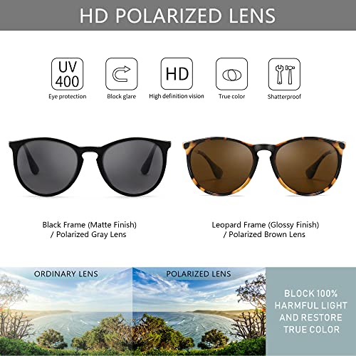 Image of SUNGAIT Premium Vintage Round Sunglasses for Women Men Classic Retro Trendy Style