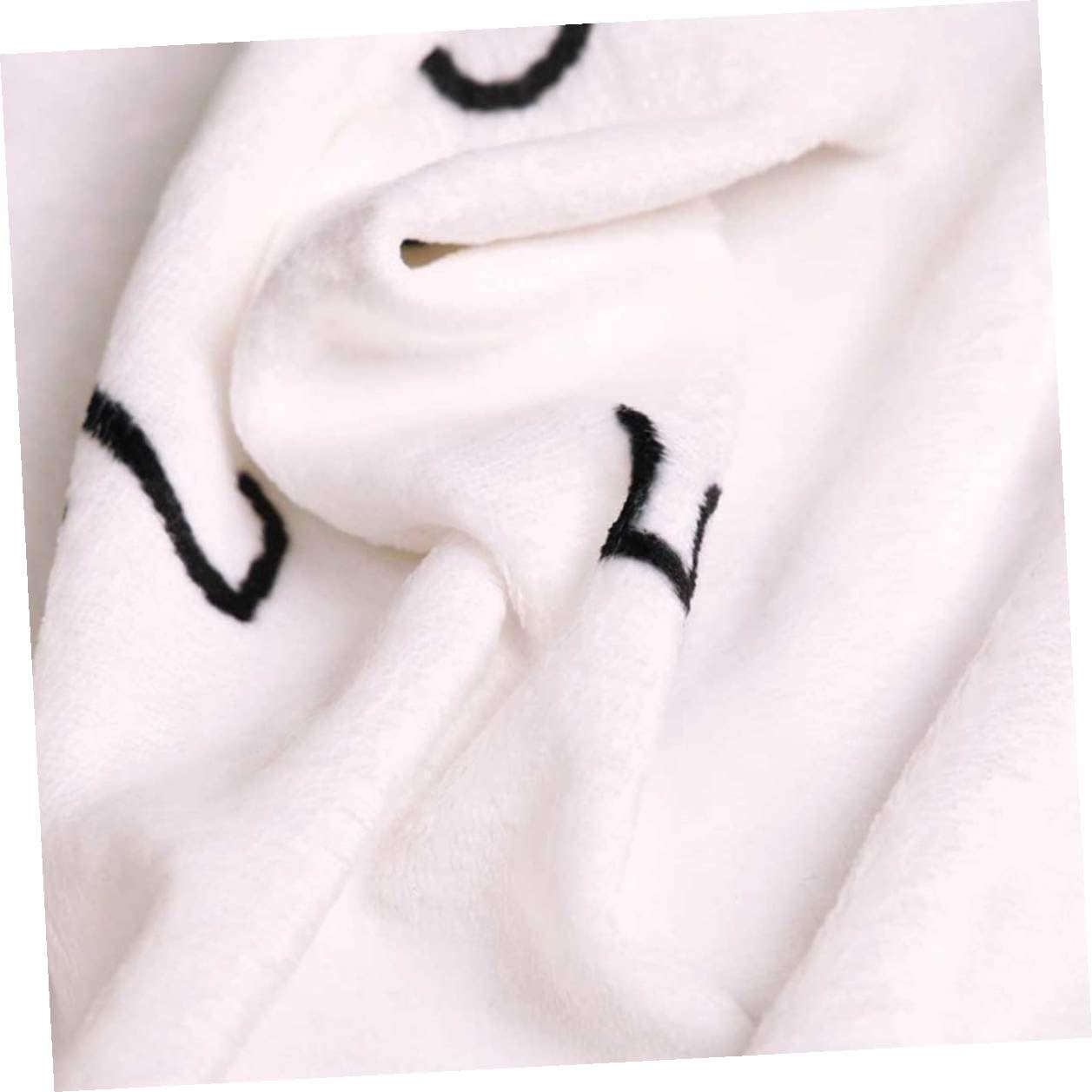 Coperta Accessorio Fotografico Ragazzo Ragazza Anniversario in Flanella Bianca, Design Unico e Traspirante Idea Regalo Nascita e Ragazzo Ragazza
