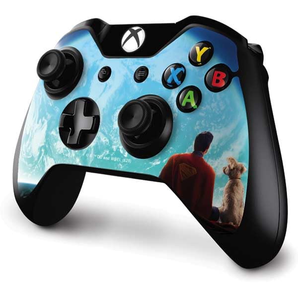 Skinit Decal Gaming Skin Compatible with Xbox One Controller - Officially Licensed Superman 2025 Superman & Krypto Watch The Earth Design