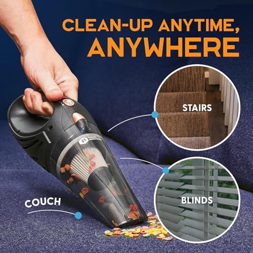 Image of Power Practical Handheld Cordless Vacuum Cleaner, Rechargeable Portable Car Vacuums W /Strong Suction, Bag & Attachments, Small Vac Cleaner for Car, Couch, Home, Car Suction Cleaner
