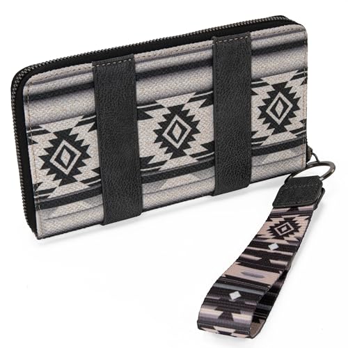 Image of X Wrangler Wristlet Western Wallet Boho Aztec Credit Card Holder for Women