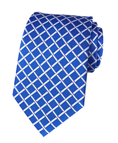 Image of Elfeves Men's Modern Striped Patterned Formal Ties College Daily Woven Neckties