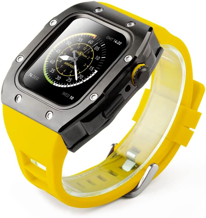 New Watch Case For Apple Watch Strap Stainless Steel Protective Cover For Series 6 5 4 SE Band 44mm Modification Kit Accessories