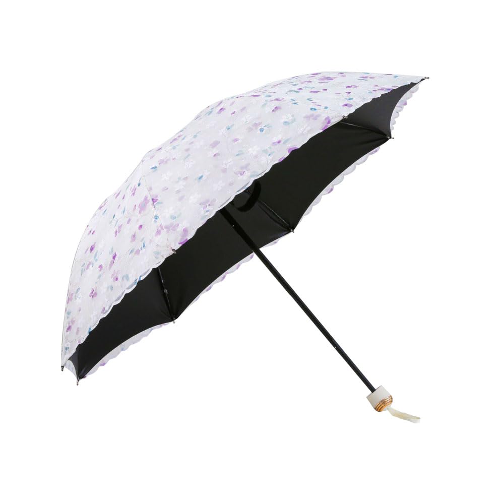 YUEHUA Sun Umbrella Ladies Parasol Ladies Embroidered Lace Double-Deck Anti-UV Folding Umbrella Sun/Rain/Snow