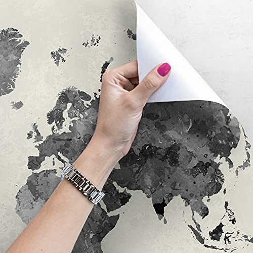 Papier peint carte du monde rétro, idéal pour décorer une chambre